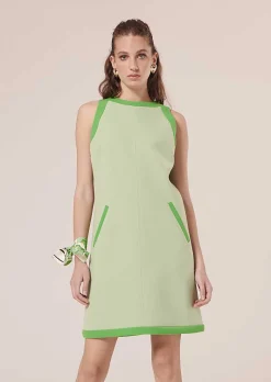 TARA JARMON Rajane Green Double Canvas Dress Fashion