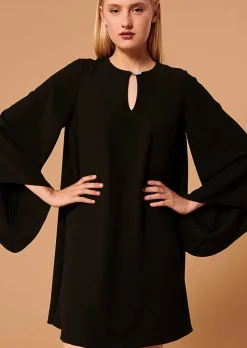 TARA JARMON Raonie Black Dress In Crepe Store