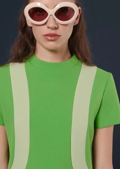 TARA JARMON Raquel Green Double Canvas Dress New