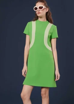 TARA JARMON Raquel Green Double Canvas Dress New