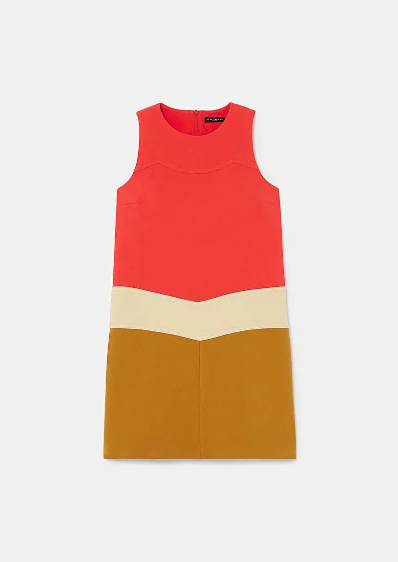 TARA JARMON Rawell Coral Double Canvas Dress Best Sale