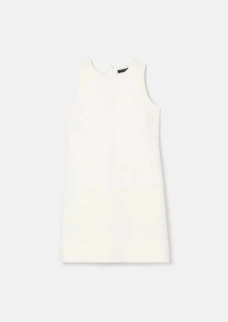 TARA JARMON Rawell Ecru Double Canvas Dress Store