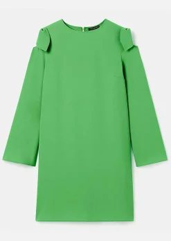 TARA JARMON Renato Green Crepe Dress Hot