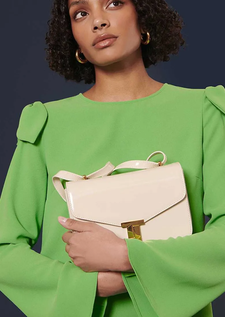 TARA JARMON Renato Green Crepe Dress Best