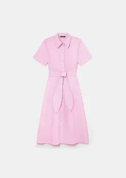 TARA JARMON Retronie Pink Poplin Dress Flash Sale