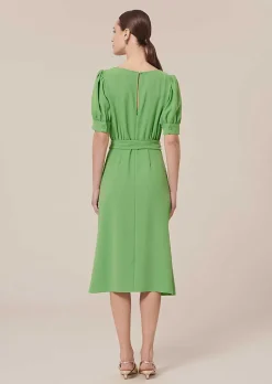 TARA JARMON Rillytis Green Crepe Dress Fashion