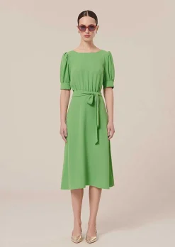 TARA JARMON Rillytis Green Crepe Dress Fashion