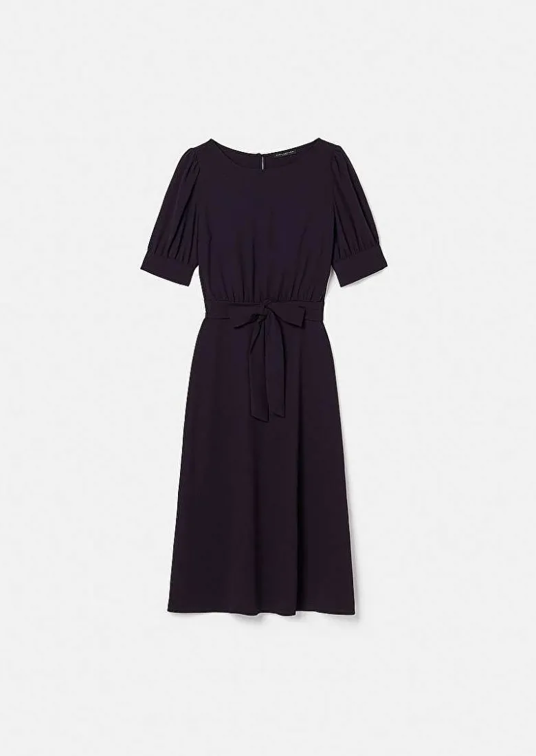 TARA JARMON Rillytis Midnight Blue Crepe Dress Store