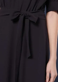 TARA JARMON Rillytis Midnight Blue Crepe Dress Store