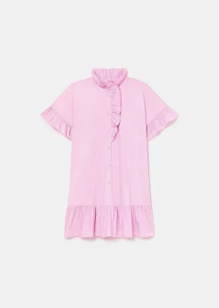 TARA JARMON Ripoline Pink Poplin Dress Online