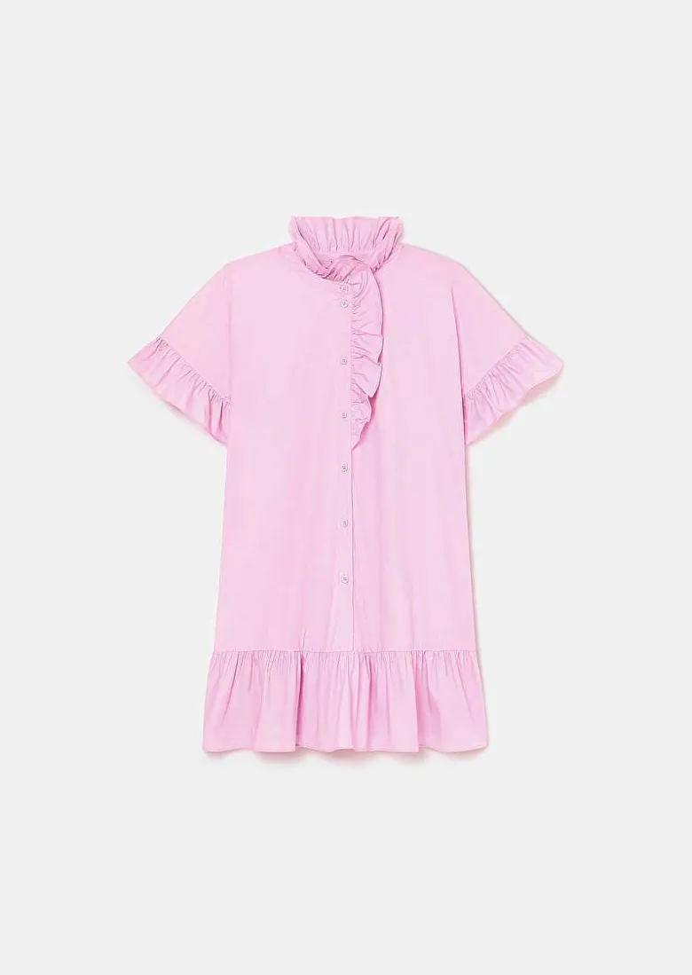 TARA JARMON Ripoline Pink Poplin Dress Online