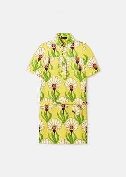 TARA JARMON Rivage Yellow Flowers Printed Dress Shop