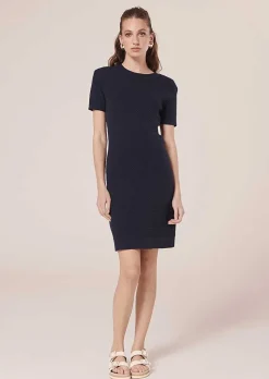 TARA JARMON Rocky Midnight Blue Cupro Dress Cheap
