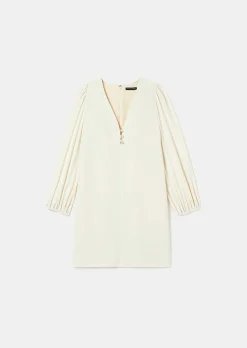 TARA JARMON Rolis Ecru Crepe Dress Online