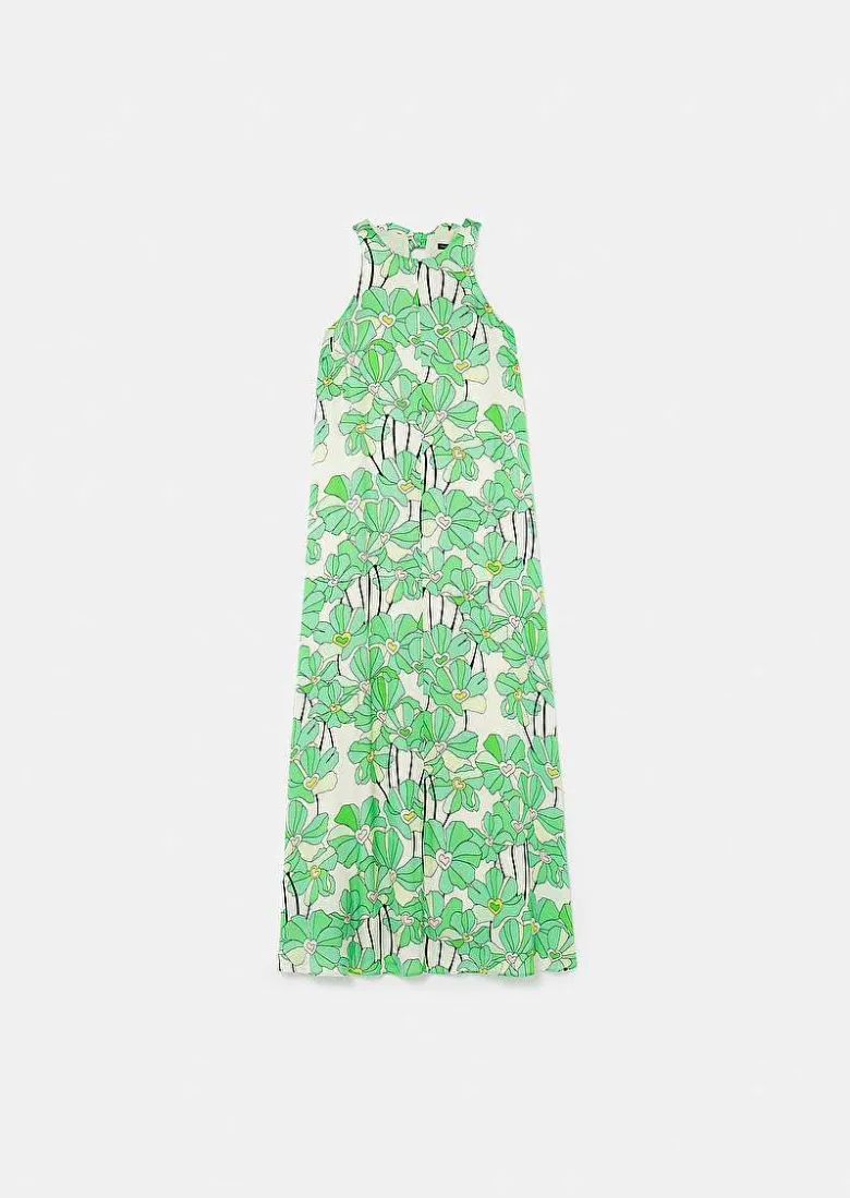 TARA JARMON Roxanne Green Floral Printed Dress Shop