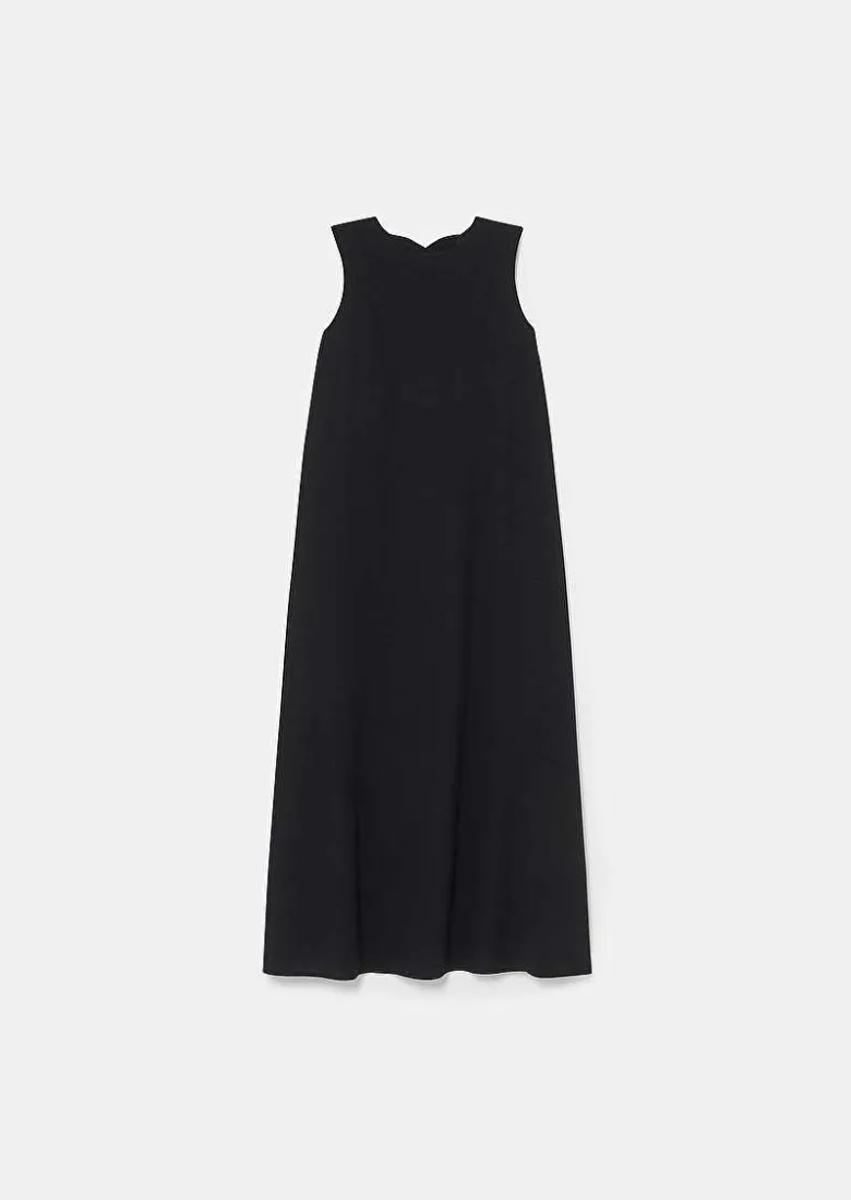 TARA JARMON Roxy Black Crepe Dress Outlet