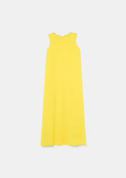 TARA JARMON Roxy Yellow Crepe Dress Flash Sale
