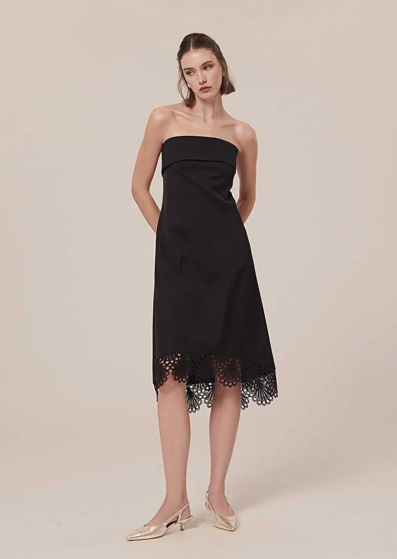 TARA JARMON Roy Black Satin Dress Hot