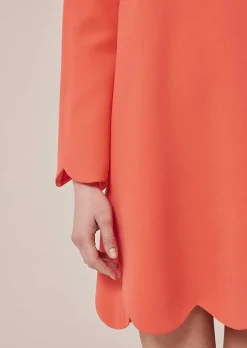 TARA JARMON Ruoda Coral Crepe Dress Discount