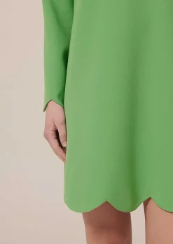 TARA JARMON Ruoda Green Crepe Dress Best Sale