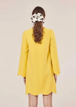 TARA JARMON Ruoda Yellow Crepe Dress Store
