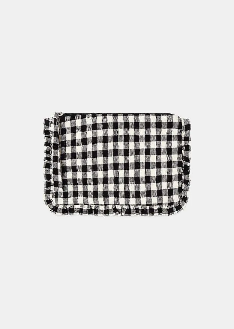 TARA JARMON Sabrina Black Vichy Soft Clutch Fashion