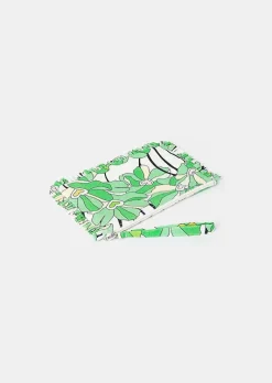 TARA JARMON Sabrina Green Floral Printed Soft Clutch Best