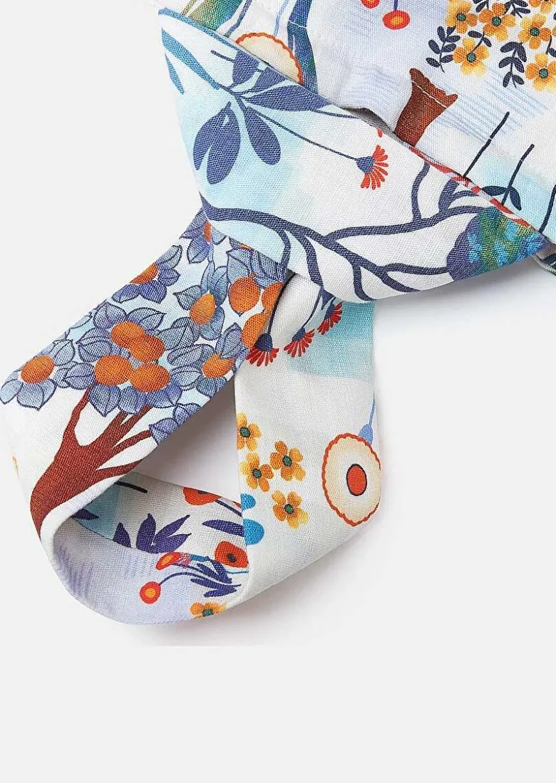 TARA JARMON Soledad Blue Flower Printed Soft Bag Cheap