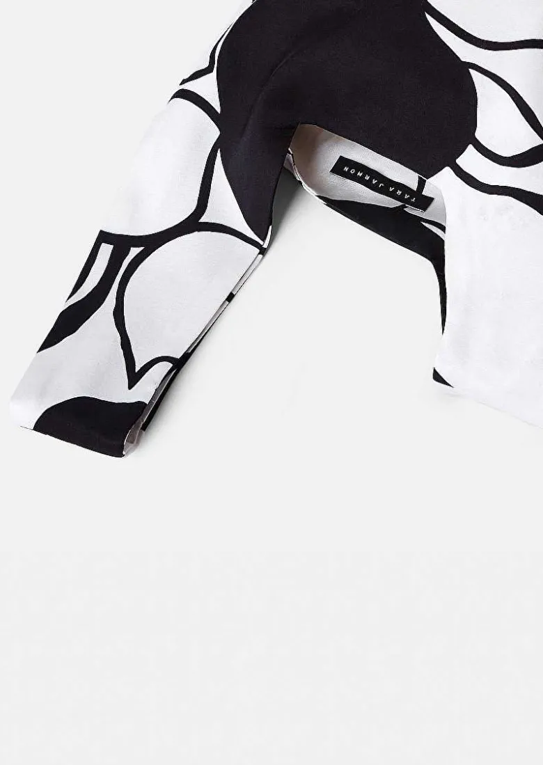 TARA JARMON Suzie Ecru With Black Flowers Bag Shop