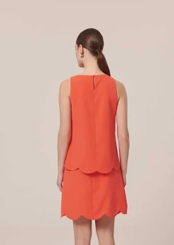 TARA JARMON Tabo Coral Crepe Top Shop
