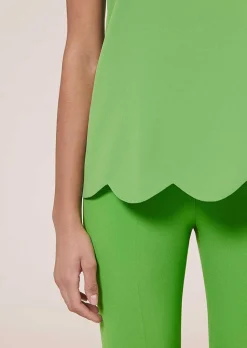 TARA JARMON Tabo Green Crepe Top Best Sale