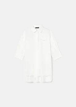 TARA JARMON Tallulah White Poplin Top Hot