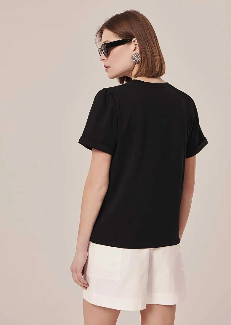 TARA JARMON Tampa Black Jersey T-Shirt Discount