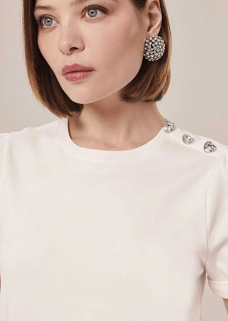 TARA JARMON Tampa White Jersey T-Shirt Online