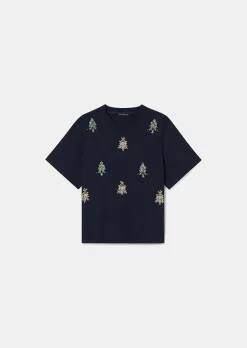 TARA JARMON Tarabee Midnight Blue Jersey T-Shirt Shop