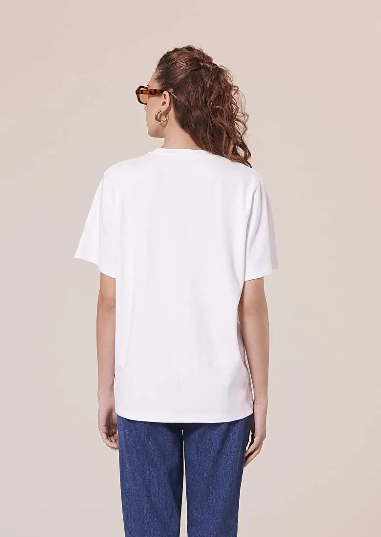 TARA JARMON Taraclub White Jersey T-Shirt Outlet