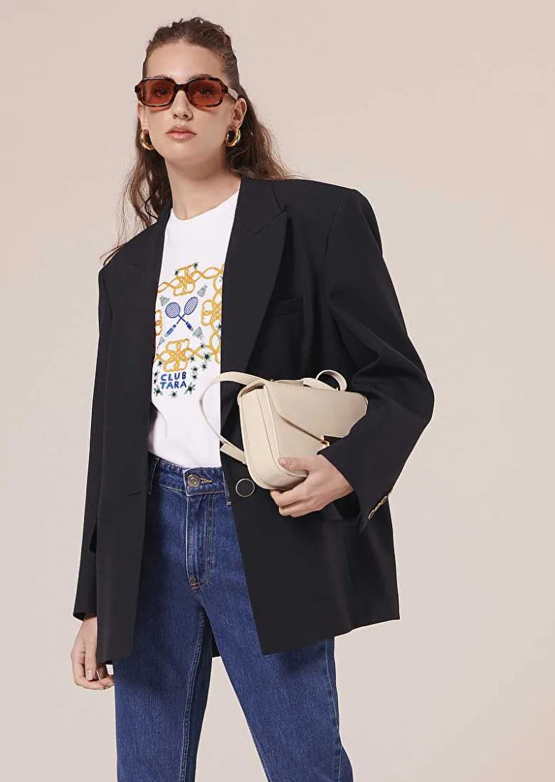 TARA JARMON Taraclub White Jersey T-Shirt Outlet