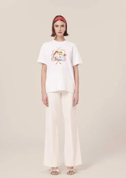 TARA JARMON Taradolls White Double Jersey T-Shirt Fashion