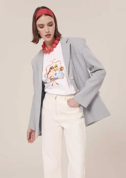 TARA JARMON Taradolls White Double Jersey T-Shirt Fashion