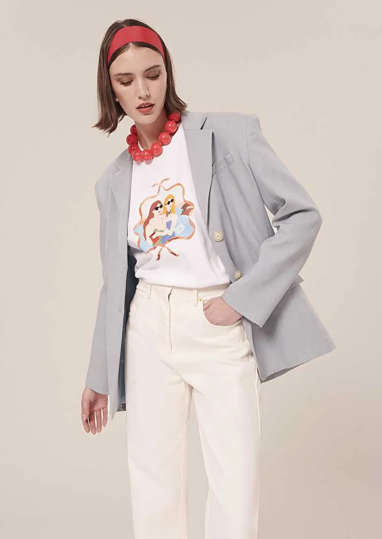 TARA JARMON Taradolls White Double Jersey T-Shirt Fashion