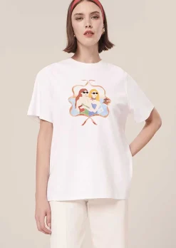 TARA JARMON Taradolls White Double Jersey T-Shirt Fashion