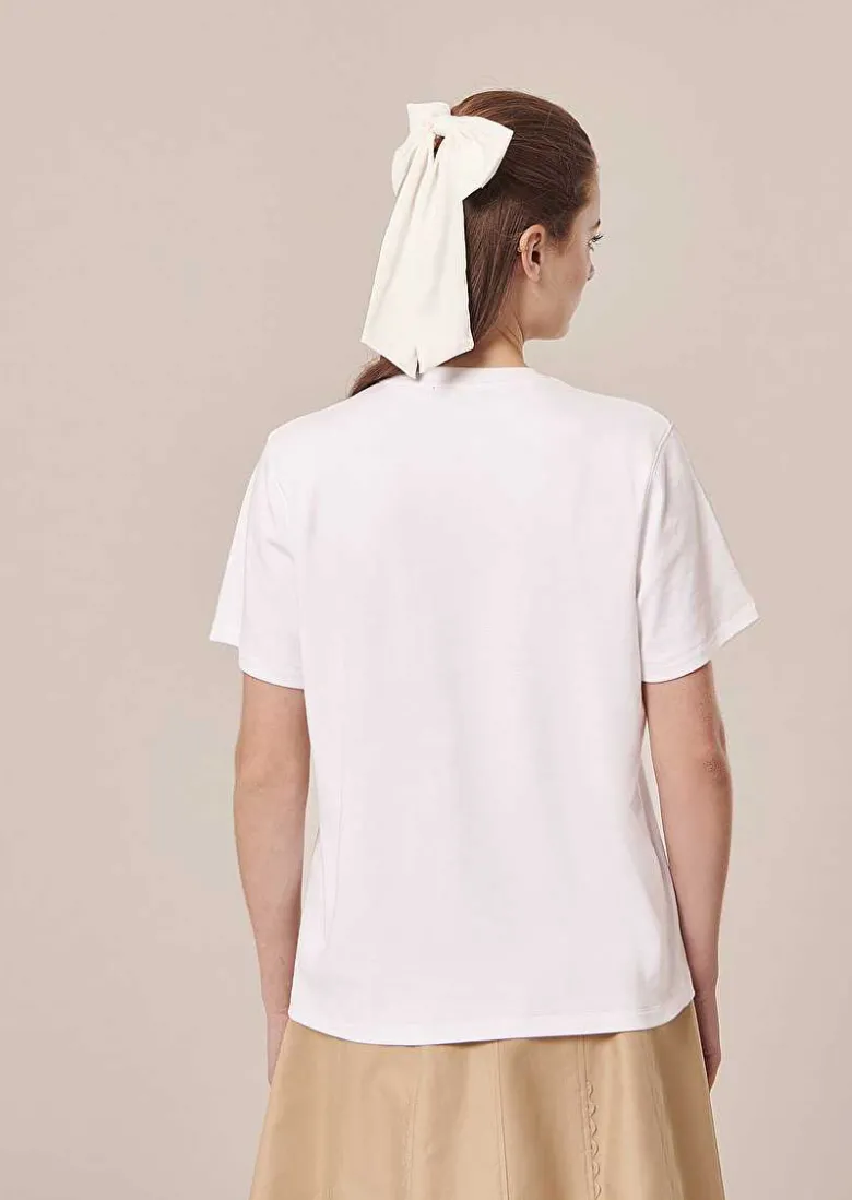 TARA JARMON Taraflowers White Jersey T-Shirt Cheap