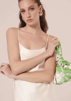 TARA JARMON Tess Ecru Fluid Satin Tank Top Sale