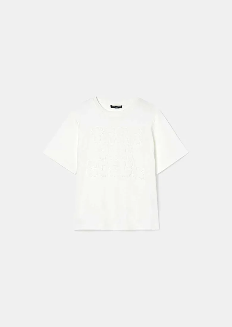 TARA JARMON Trefle White Jersey T-Shirt Best Sale