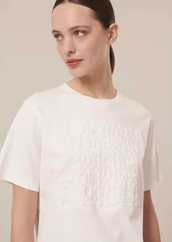TARA JARMON Trefle White Jersey T-Shirt Best Sale