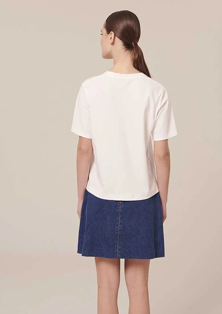 TARA JARMON Trefle White Jersey T-Shirt Best Sale