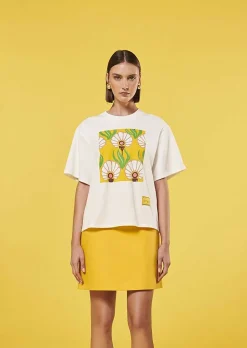 TARA JARMON Trinidad White Thick Cotton T-Shirt Best Sale
