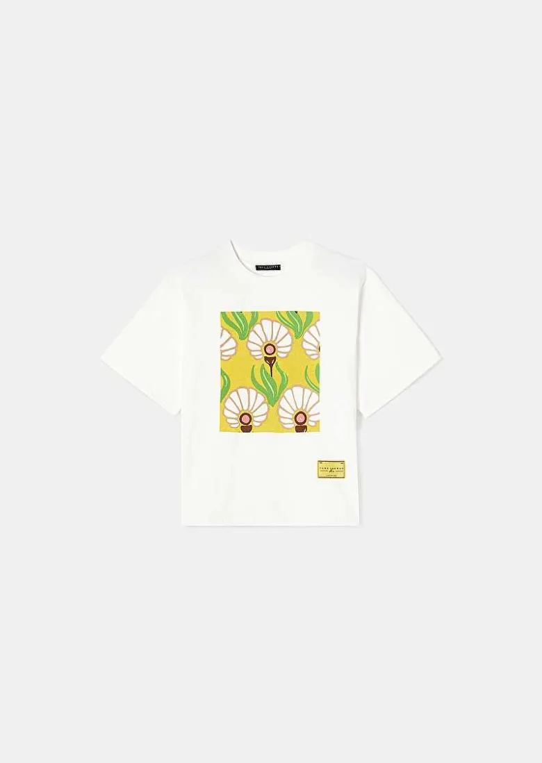 TARA JARMON Trinidad White Thick Cotton T-Shirt Best Sale
