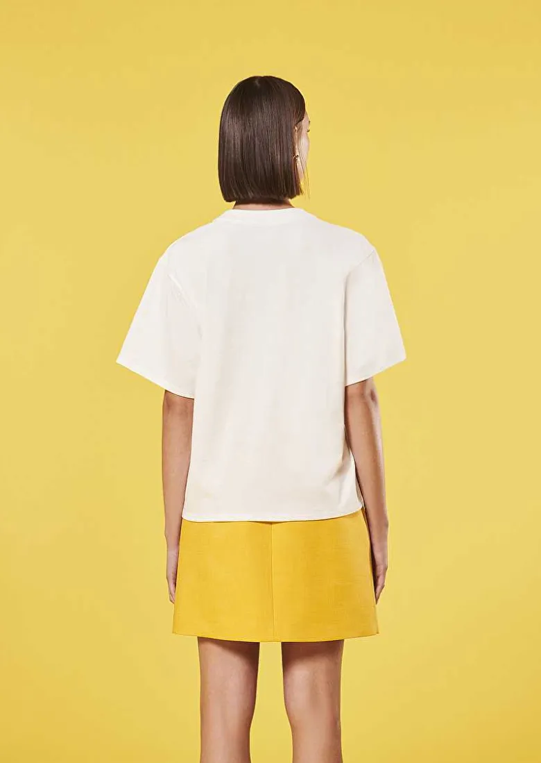 TARA JARMON Trinidad White Thick Cotton T-Shirt Best Sale