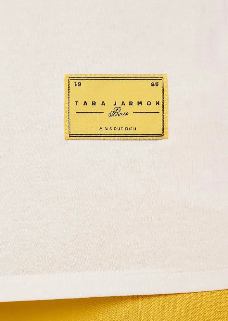 TARA JARMON Trinidad White Thick Cotton T-Shirt Best Sale